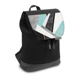 Backpack with flap small Black