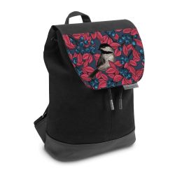 Backpack with flap small Black