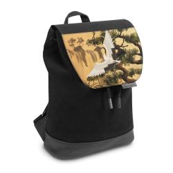 Backpack with flap small Black