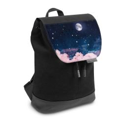 Backpack with flap small Black