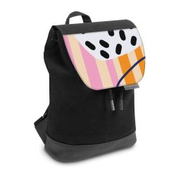 Backpack with flap small Black