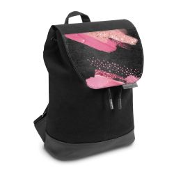 Backpack with flap small Black