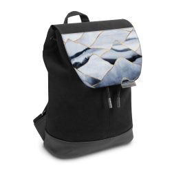 Backpack with flap small Black