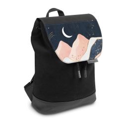 Backpack with flap small Black