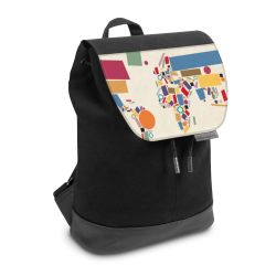 Backpack with flap small Black