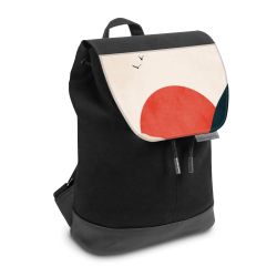 Backpack with flap small Black