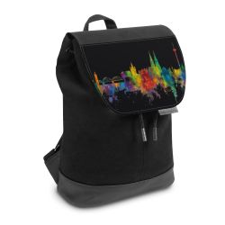 Backpack with flap small Black