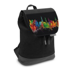 Backpack with flap small Black