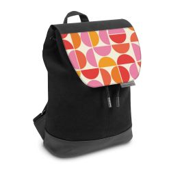 Backpack with flap small Black