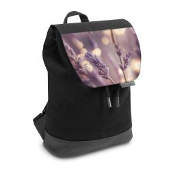 Backpack with flap small Black