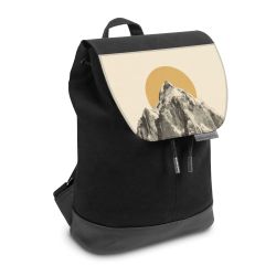 Backpack with flap small Black