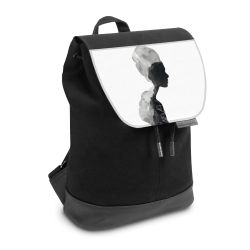 Backpack with flap small Black