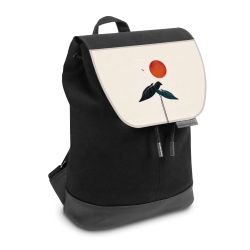 Backpack with flap small Black