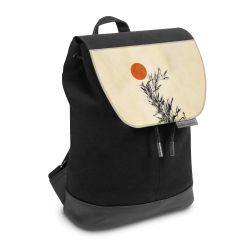 Backpack with flap small Black