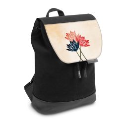 Backpack with flap small Black