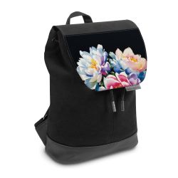 Backpack with flap small Black