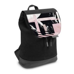 Backpack with flap small Black