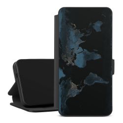 Mappa del mondo con luce notturna