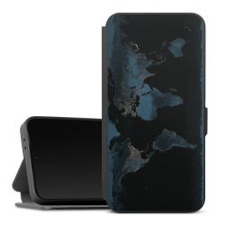 Mappa del mondo con luce notturna