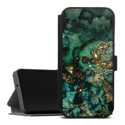 Aspetto marmorizzato ciano glitterato