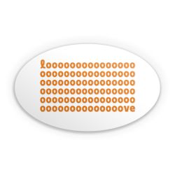 Sticker Oval Einzelsticker