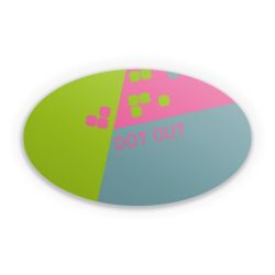 Sticker oval