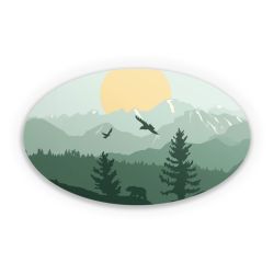 Sticker Oval Einzelsticker