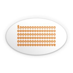 Sticker oval