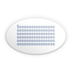 Sticker oval