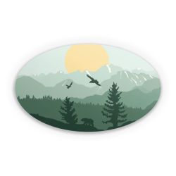 Sticker Oval Einzelsticker
