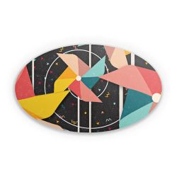 Sticker oval