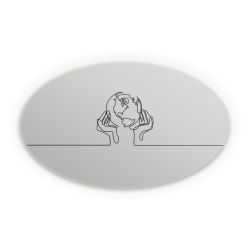 Sticker oval