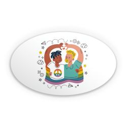 Sticker oval