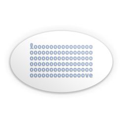 Sticker oval