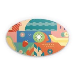 Sticker oval