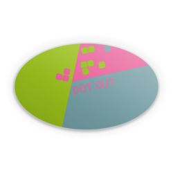 Sticker oval