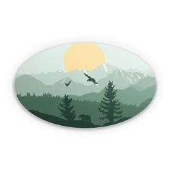 Sticker Oval Einzelsticker