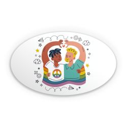 Sticker oval