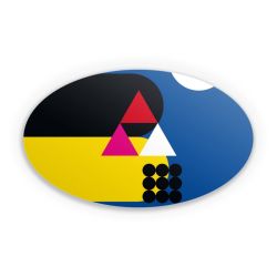 Sticker oval
