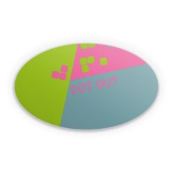 Sticker oval