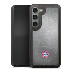 Klassisches FCB Logo Klein - Bunt auf Metalllook