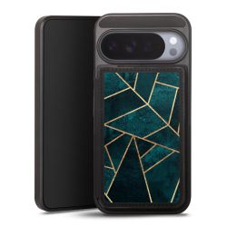 Imprimé or pierre sarcelle profond