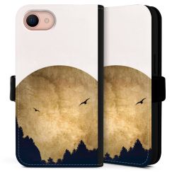 Deux oiseaux et la lune
