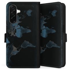 Mappa del mondo con luce notturna