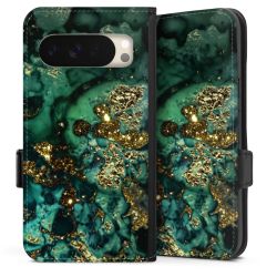 Aspetto marmorizzato ciano glitterato