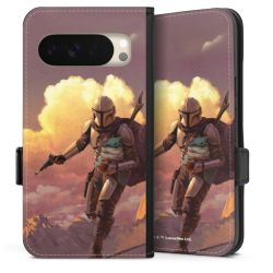 Der Mandalorianer und Grogu Sonnenguntergang Wolken