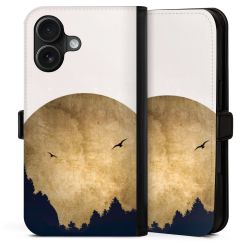 Deux oiseaux et la lune