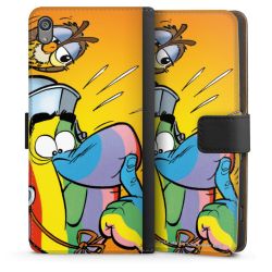 Sideflip mit langer Lasche schwarz