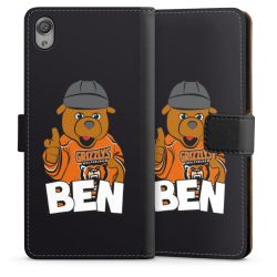 Sideflip mit langer Lasche schwarz