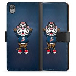 Sideflip mit langer Lasche schwarz